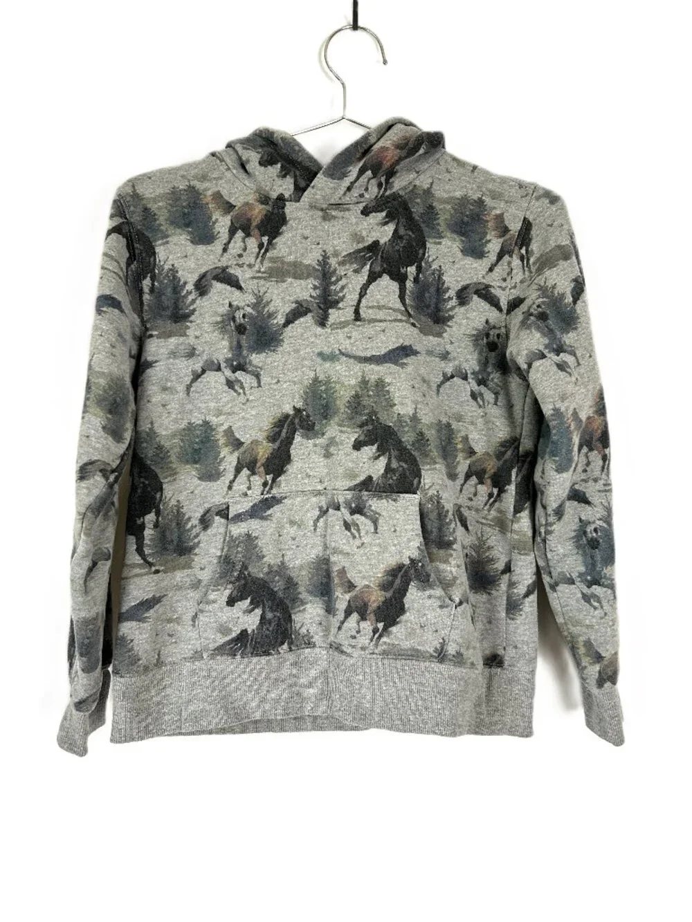 Ariat Wild Horse Print Hoodie Western Pullover Youth 12 L - Picture 1 of 4